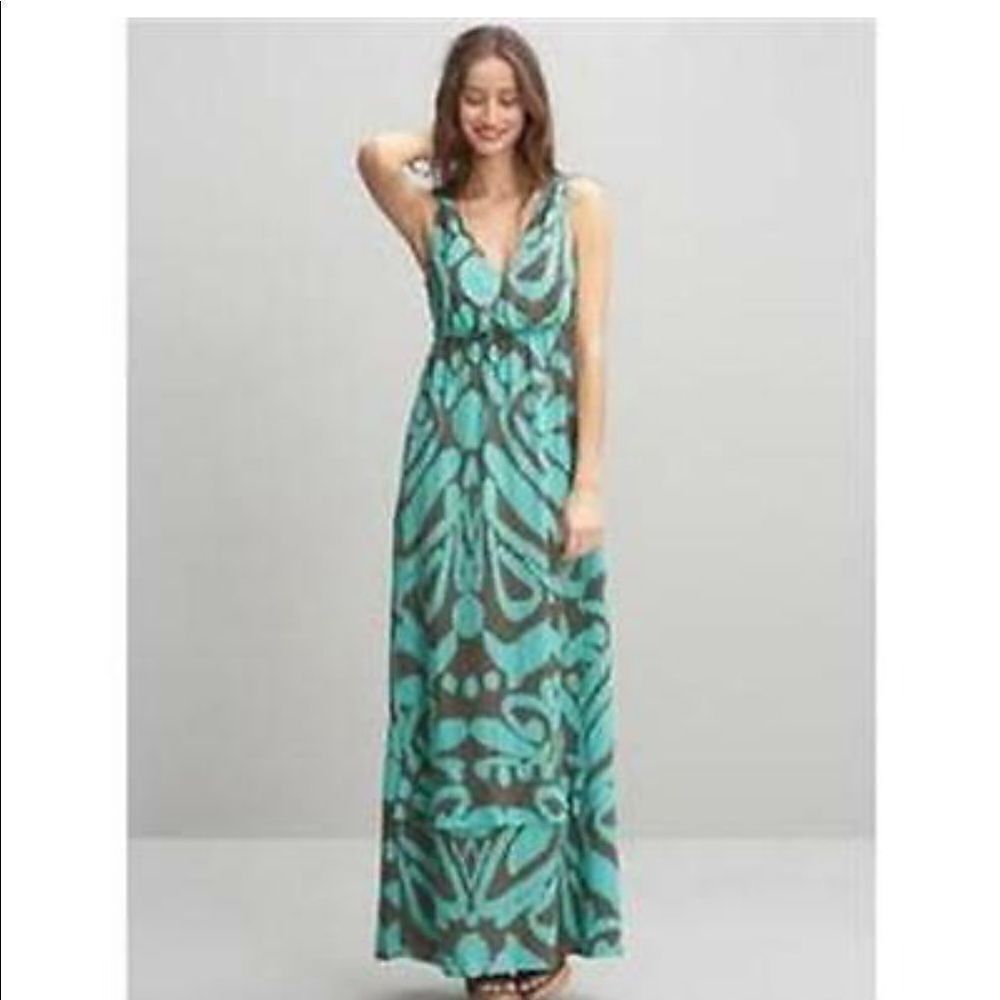 ✨Silk Printed  Ruffled Hem Maxi Long Dress ✨